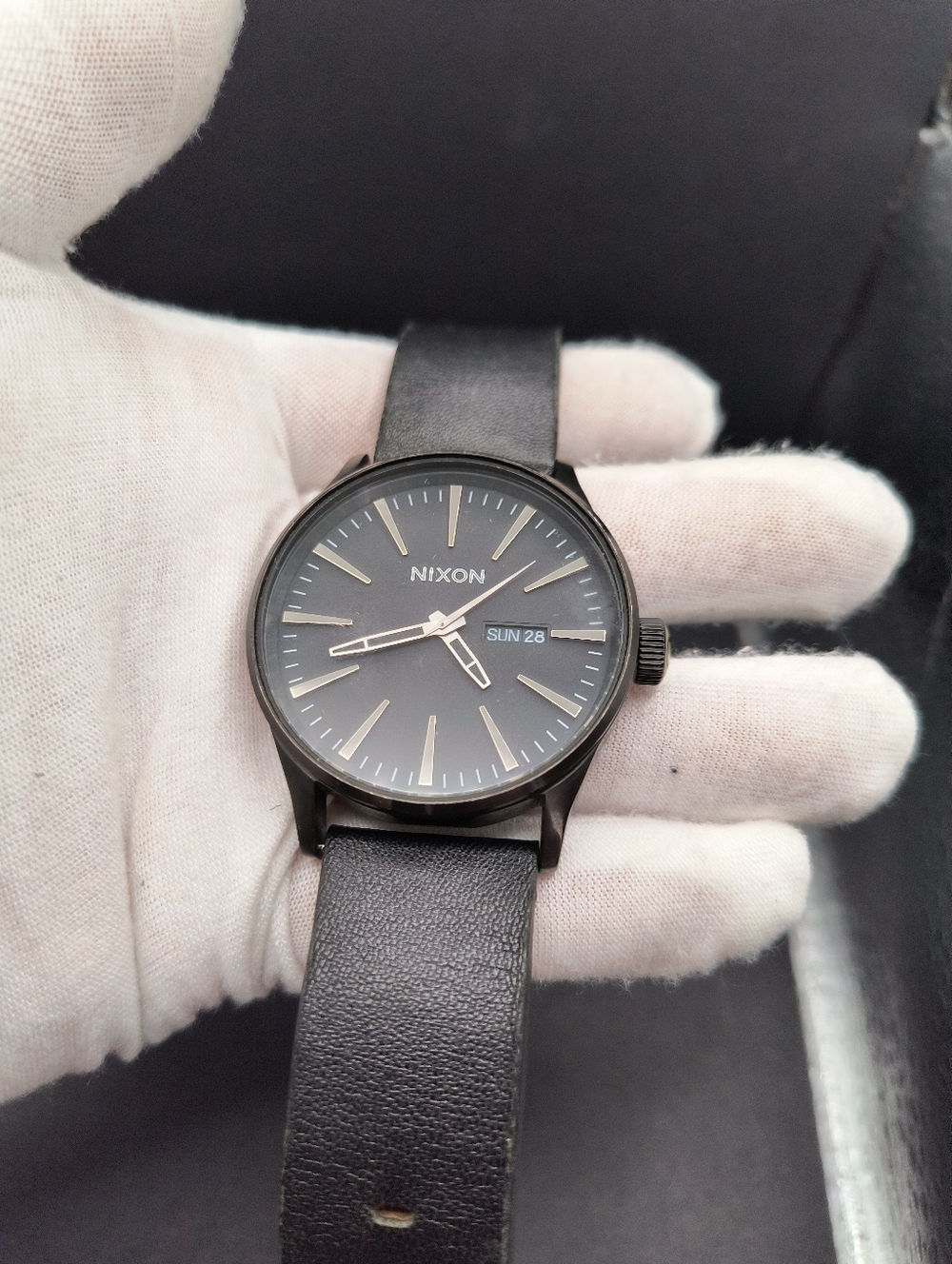 Nixon The Sentry Black Leather - Unisex Watch
